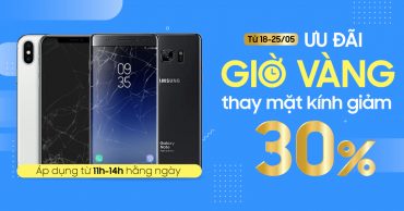 GIỜ VÀNG tháng 5, GIẢM ĐẾN 30% khi thay mặt kính iPhone và Samsung tại hệ thống Viện Di Động 1200 × 677 1 2